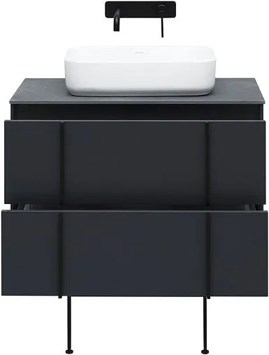 Тумба-умывальник подвесной Allen Brau Reality 80 антрацит 1.32005.AM+