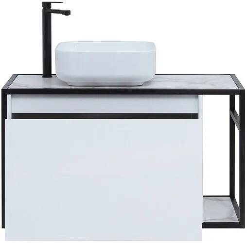 Тумба под умывальник подвесная Aquanet Nova Lite LOFT 90 L белый глянец 00261652