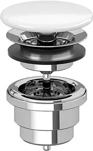 Выпуск без перекрытия для раковины без перелива Villeroy&Boch Stone White 680800RW Выпуск без перекрытия для раковины без перелива Villeroy&Boch Stone White 680800RW, 1