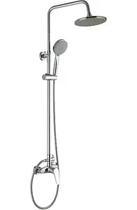 Душевая система со смесителем для душа Aquanet Round хром FSC1601 Душевая система со смесителем для душа Aquanet Round хром FSC1601, 1