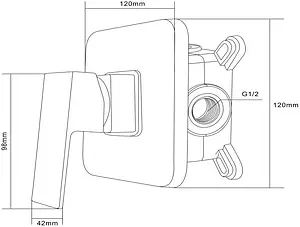 Гигиенический душ со смесителем Swedbe Platta хром 5527 Гигиенический душ со смесителем Swedbe Platta хром 5527, 4