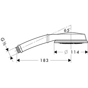 Лейка ручного душа Hansgrohe Croma 100 Classic Multi 3jet хром 28539000, 2