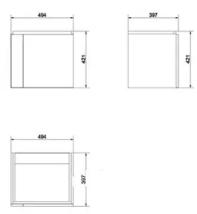 Тумба под умывальник подвесная Cersanit Colour 50 белый 64257 Тумба под умывальник подвесная Cersanit Colour 50 белый 64257, 2