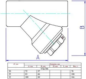 Фильтр угловой сетчатый 25мм в/в Valtec VTp.786.0.025, 2
