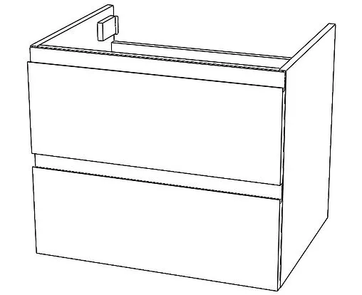 Тумба под умывальник подвесной Домино Graffo 60 светло-серый DGr2407T