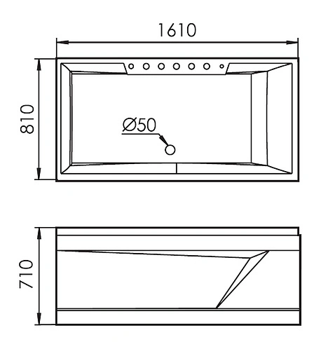 Ванна акриловая Gemy 161x81 L G9075 K L