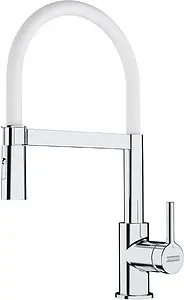 Смеситель для кухни с гибким изливом Franke Lina Semi-pro хром/белый 115.0626.088 Смеситель для кухни с гибким изливом Franke Lina Semi-pro хром/белый 115.0626.088, 1