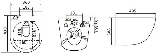 Унитаз подвесной безободковый Lemark Glazer Торнадо 3.0 черный матовый 9612004