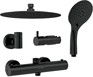 Душевая система с термостатом для душа Cersanit Brasko black чёрный матовый 63112 Душевая система с термостатом для душа Cersanit Brasko black чёрный матовый 63112, 4