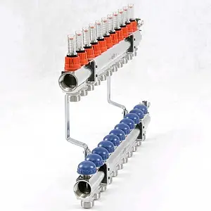 Группа коллекторная с расходомерами 11 отводов 1&quot;в/в x ¾&quot;ек Uni-fitt 440E4311, 4