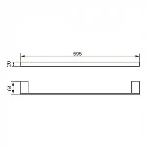 Полотенцедержатель Aquanet хром 5624, 2