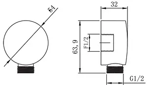 Шланговое подключение Lemark хром LM8086C Шланговое подключение Lemark хром LM8086C, 2