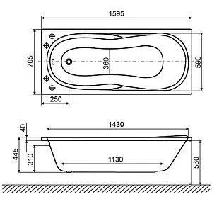 Ванна акриловая Excellent Sekwana 160x70 WAEX.SEK16WH Ванна акриловая Excellent Sekwana 160x70 WAEX.SEK16WH, 3