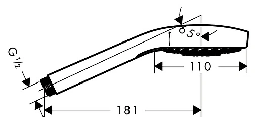 Лейка ручного душа Hansgrohe Croma Select S 110 Multi 3jet хром/белый 26800400