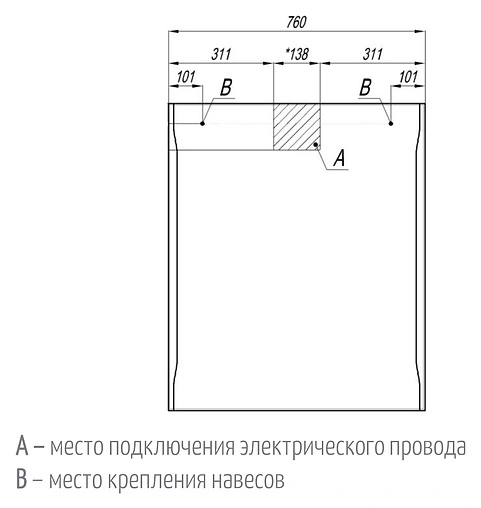 Зеркало с подсветкой Aquaton Мэриленд 76 1A199602ME010