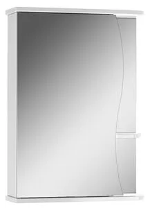 Шкаф-зеркало Айсберг Волна 1-50 L белый DA1030HZ, 1