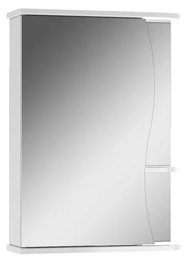 Шкаф-зеркало Айсберг Волна 1-50 L белый DA1030HZ
