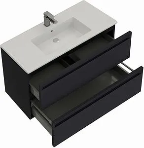 Тумба-умывальник подвесная Allen Brau Eclipse 2.0 80 антрацит 1.E1002.AM 2.0+4.11025.20, 3