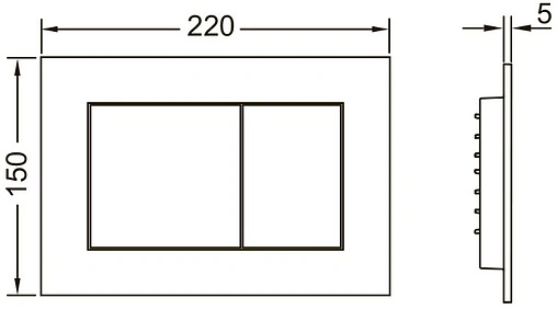 Комплект 6 в 1 TECE V04 K440403.WC1 с кнопкой TECEnow 9240403 черный глянцевый