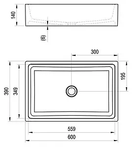 Раковина Ravak Formy 01 60 белый XJL01260000, 2