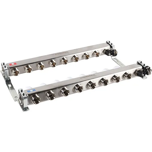 Группа коллекторная без расходомеров 8 отводов 1&quot;в/в x ¾&quot;ек Rommer RMS-3201-000008