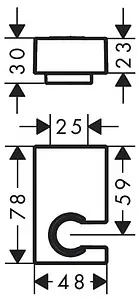 Держатель ручного душа Hansgrohe Porter E хром 28387000, 2