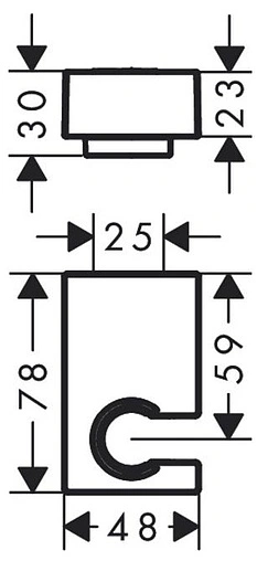 Держатель ручного душа Hansgrohe Porter E хром 28387000
