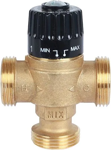 Трехходовой термостатический смесительный клапан 1&quot; +30...+65°С Kvs 1.8 Stout SVM-0125-186525
