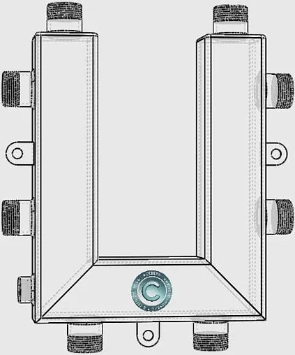Коллектор распределительный кольцевой 3 контура 1&quot;н x 1&quot;н Север-KLK3(Aisi) 1915087