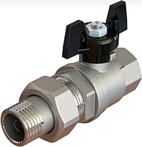 Кран шаровый с американкой 1"в x 1"н Elsen Strong T EV10.3201 Кран шаровый с американкой 1"в x 1"н Elsen Strong T EV10.3201, 1