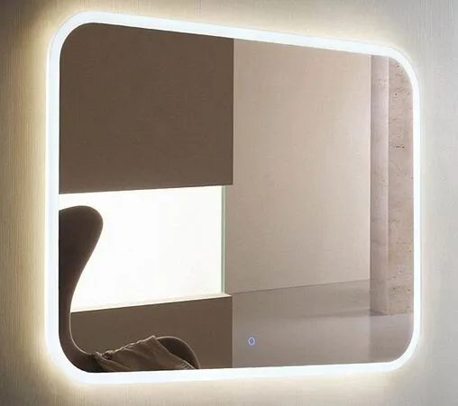 Зеркало с подсветкой Continent Demure Led 90x80 белый ЗЛП880