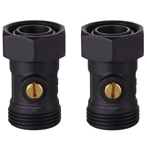 Набор нижнего подключения прямой раздельный ¾&quot;ек x ¾&quot;ек Royal Thermo черный RANPP13434BL