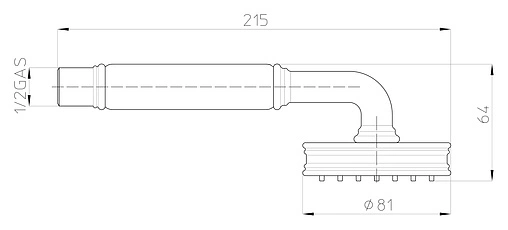 Лейка ручного душа Bossini Liberty-Gom CR хром B00750.030