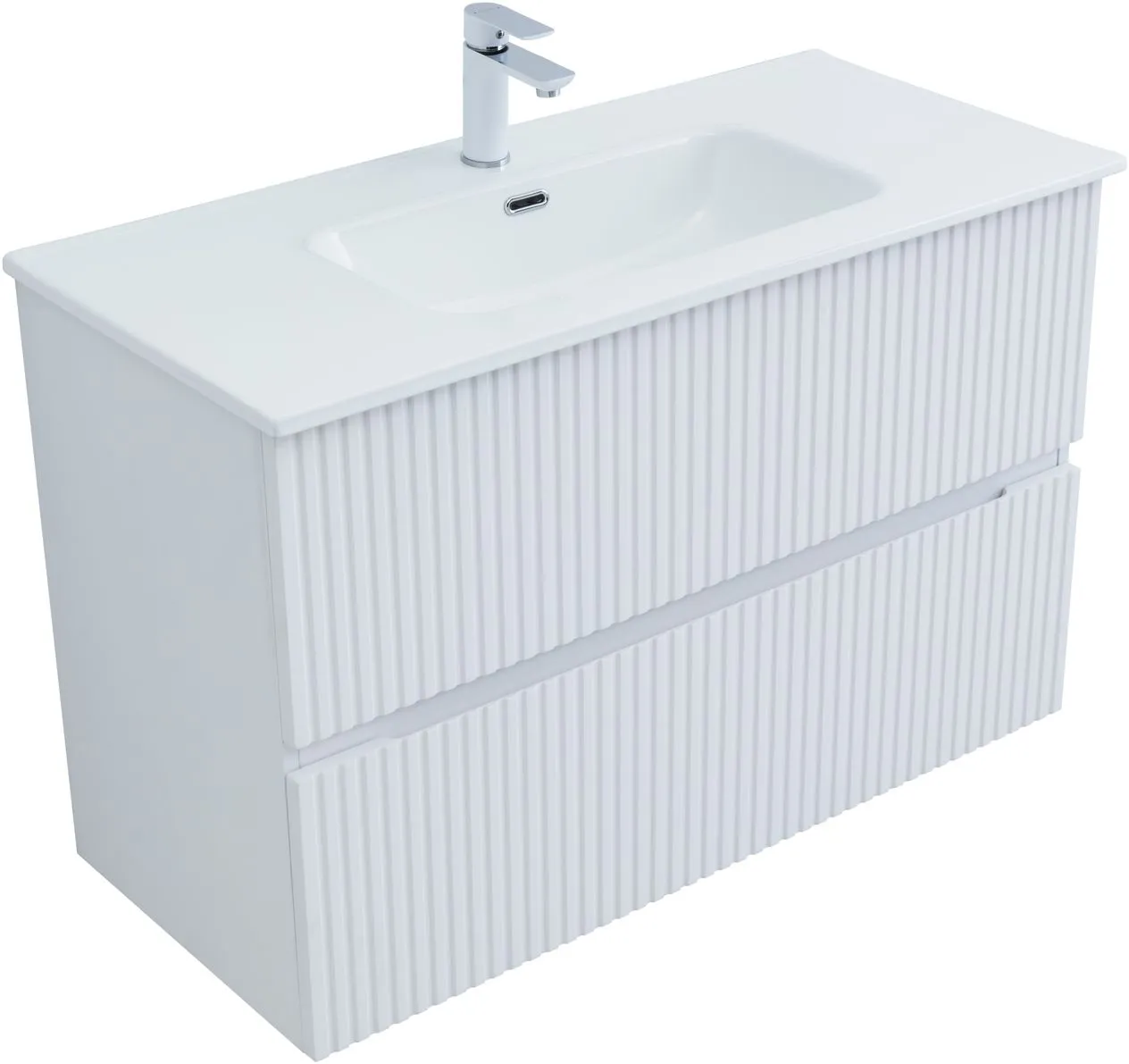 Тумба-умывальник Aquanet Джейн 100 белый матовый 00313288+