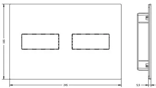 Клавиша смыва для унитаза ArtCeram INOX 710.000.BM черный матовый