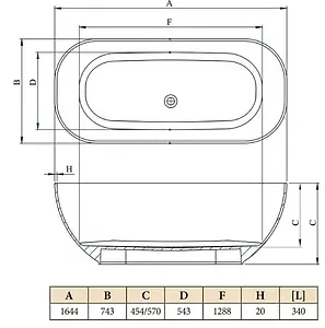 Ванна отдельностоящая из искусственного камня C-bath Mercuri 163.4x73.3 белый CBM003001 Ванна отдельностоящая из искусственного камня C-bath Mercuri 163.4x73.3 белый CBM003001, 3