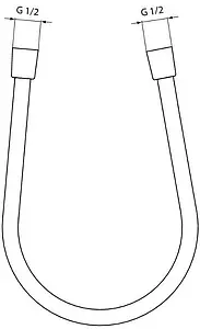 Шланг для душа Ideal Standard Idealrain 175см чёрный матовый A4109XG, 2