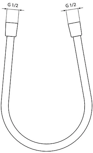 Шланг для душа Ideal Standard Idealrain 175см чёрный матовый A4109XG