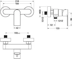 Смеситель для душа Aquatek Лира хром AQ1460CR, 2