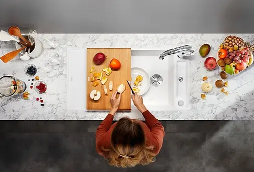 Мойка кухонная Blanco Axia III 6 S 100 (доска ясень) белый 523504