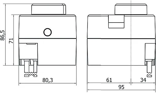 Привод для смесительных клапанов аналоговый 230В Stout SVM-0025-230017