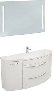 Тумба-умывальник подвесная Aquanet Лонг 140 белый глянец 00186446+НФ-00006760, 5