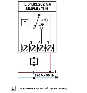 Проводной комнатный терморегулятор НО/НЗ 230В WATTS Belux TI-NL белый 10013363, 3