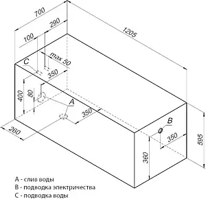 Ванна акриловая Aquanet West 120x70 00204050 Ванна акриловая Aquanet West 120x70 00204050, 5