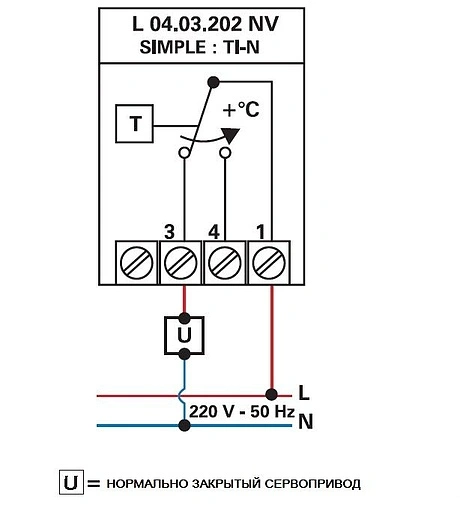 Проводной комнатный терморегулятор НО/НЗ 230В WATTS Belux TI-NL белый 10013363