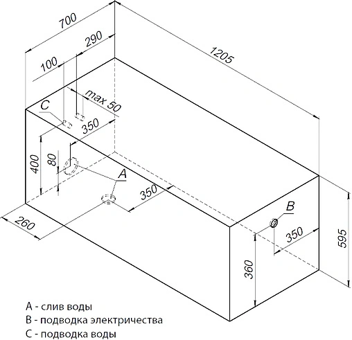 Ванна акриловая Aquanet West 120x70 00204050 Ванна акриловая Aquanet West 120x70 00204050