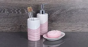 Стакан Fixsen Agat белый/розовый FX-220-3 Стакан Fixsen Agat белый/розовый FX-220-3, 3