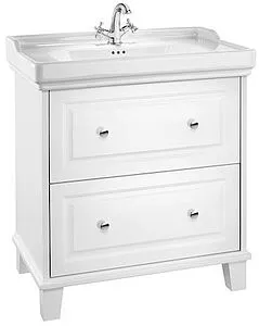 Тумба-умывальник напольная Roca Carmen 80 белый матовый ZRU9307845+3270A0000, 1