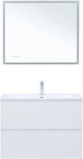 Тумба-умывальник Aquanet Арт 90 белый матовый 00313256+00318928