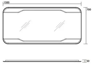 Зеркало Kerasan Waldorf 150х70 740501 Зеркало Kerasan Waldorf 150х70 740501, 2
